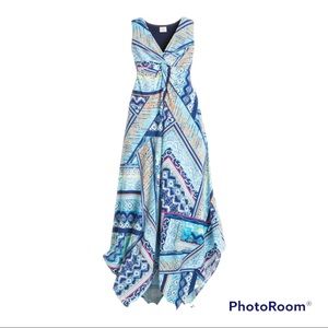 Chico’s Sleeveless Midi Dress Handkerchief Hem NWT Size 0 (4/6) Small